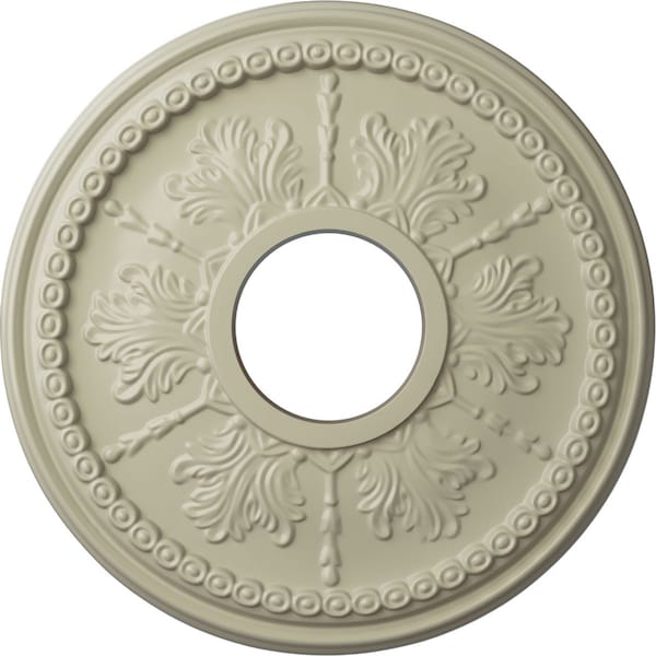 Ekena Millwork Tirana Ceiling Medallion (Fits Canopies up to 4 3/4"), 13 7/8"OD x 3 3/4"ID x 1 1/4"P, Clear Yellow CM13TICYF - main